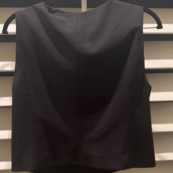 Rachel Zoe 2 Piece Black Vest Suit Set Pants & Top Womens Medium EUC - Picture 6 of 6